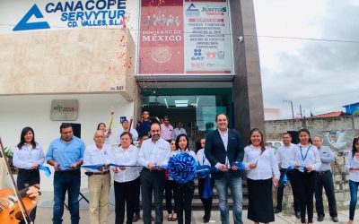 Asiste Adrián Esper Cárdenas a inauguración de nuevas oficinas de Canacope. También acudió a la toma de protesta del nuevo presidente de Coparmex en Ciudad Valles