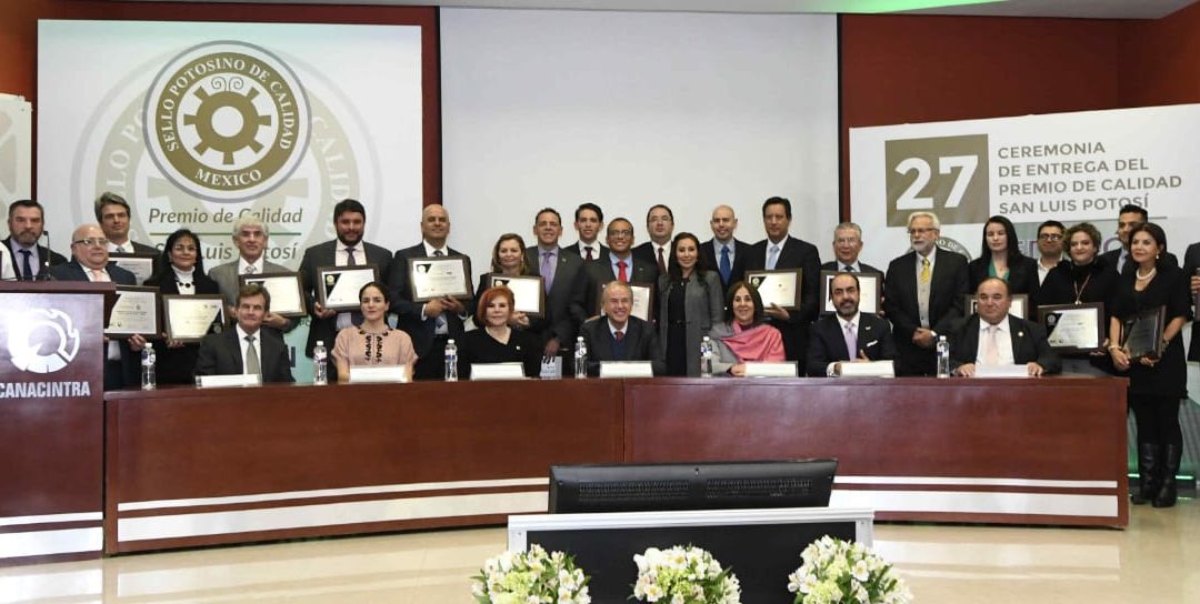 ENTREGA CANACINTRA PREMIO DE CALIDAD 2019 SAN LUIS POTOSÍ