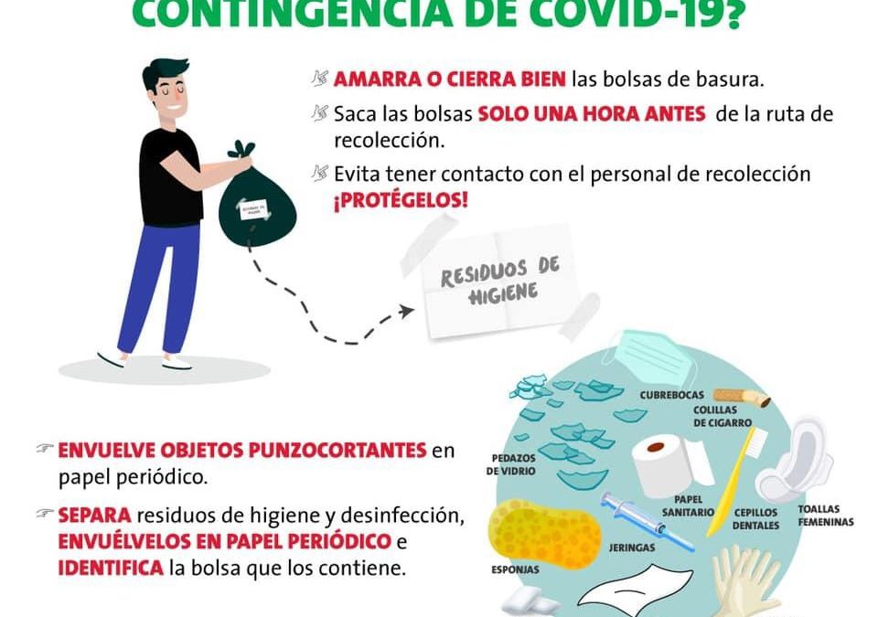 SEGAM EMITE RECOMENDACIONES PARA LA DISPOSICIÓN DE RESIDUOS DURANTE LA CONTINGENCIA POR COVID-19.