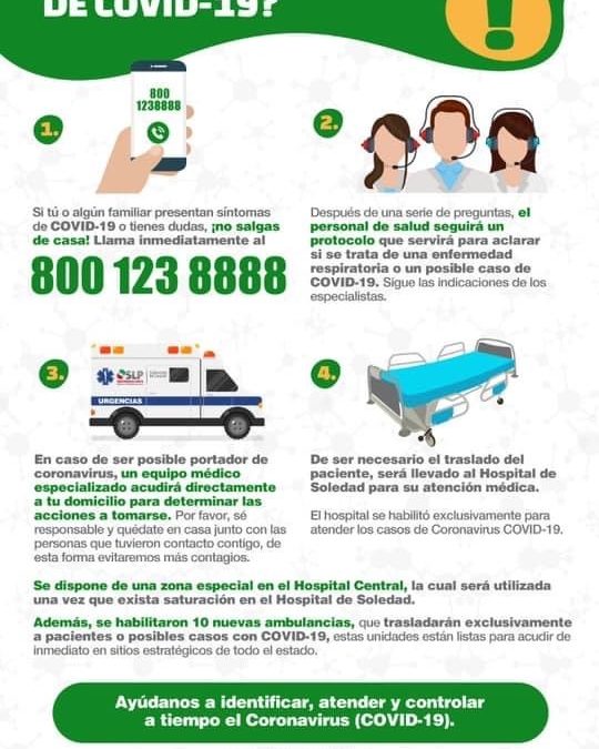 RECOMENDACIONES EN CASO DE SOSPECHA DE COVID-19