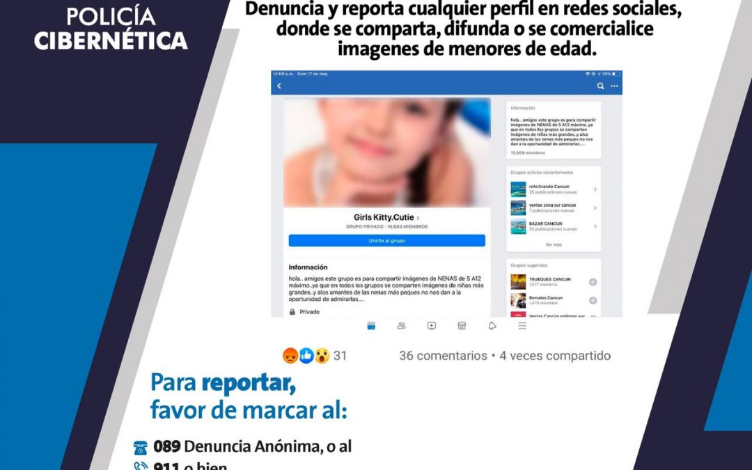 ADVIERTE SSPE DE PERFILES PEDÓFILOS EN REDES SOCIALES.