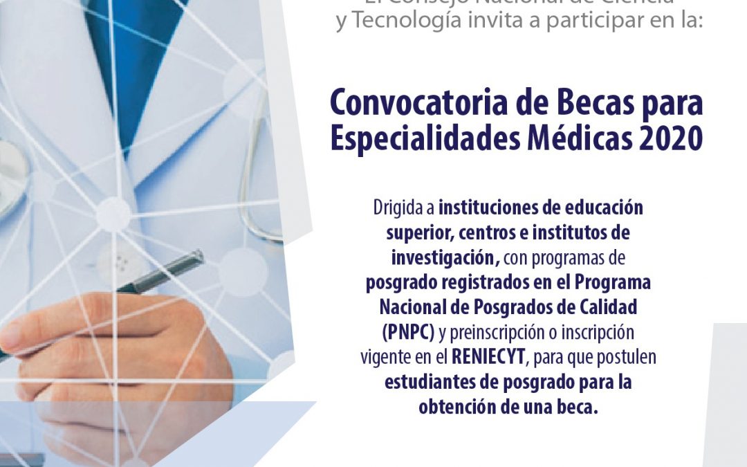 PROMUEVE COPOCYT BECAS PARA ESPECIALIDADES MÉDICAS.