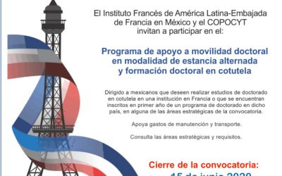 COPOCYT INVITA A PARTICIPAR EN CONVOCATORIA PARA ESTANCIAS DOCTORALES EN FRANCIA.