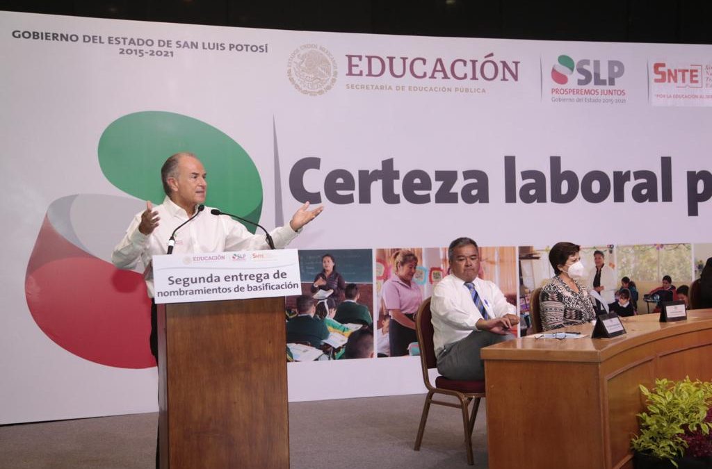 BASIFICACIÓN A 1 MIL 466 MAESTRAS Y MAESTROS POTOSINOS ES UN LOGRO HISTÓRICO PARA LA ENTIDAD: JUAN MANUEL CARRERAS.