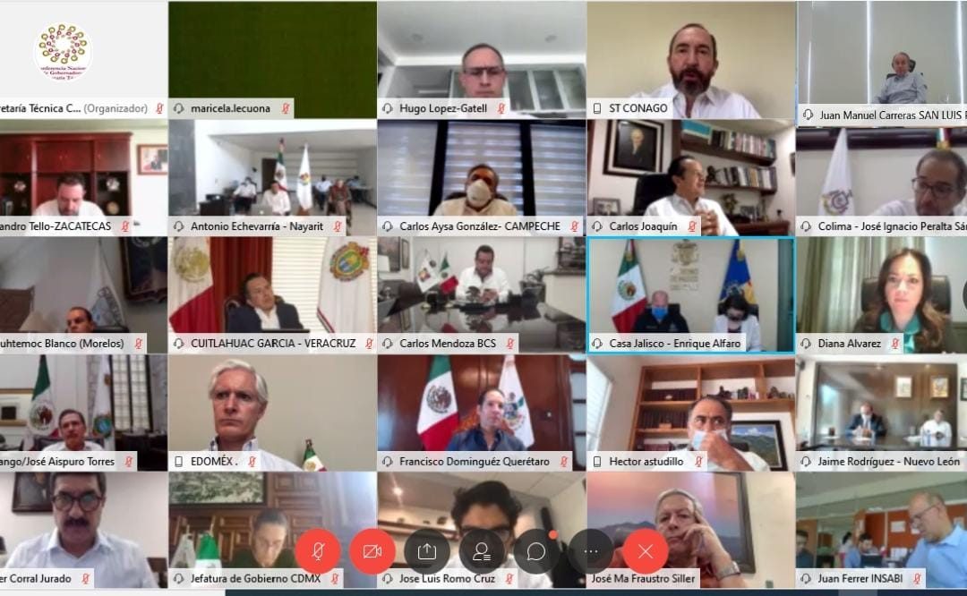 JUAN MANUEL CARRERAS SOSTIENE VIDEOCONFERENCIA CON INTEGRANTES DE LA CONAGO.