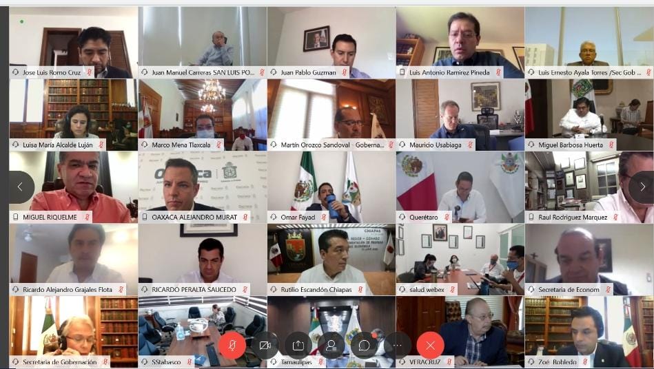 PARTICIPA JUAN MANUEL CARRERAS EN REUNIÓN VIRTUAL DE CONAGO SOBRE REGRESO A LA ACTIVIDAD ECONÓMICA.