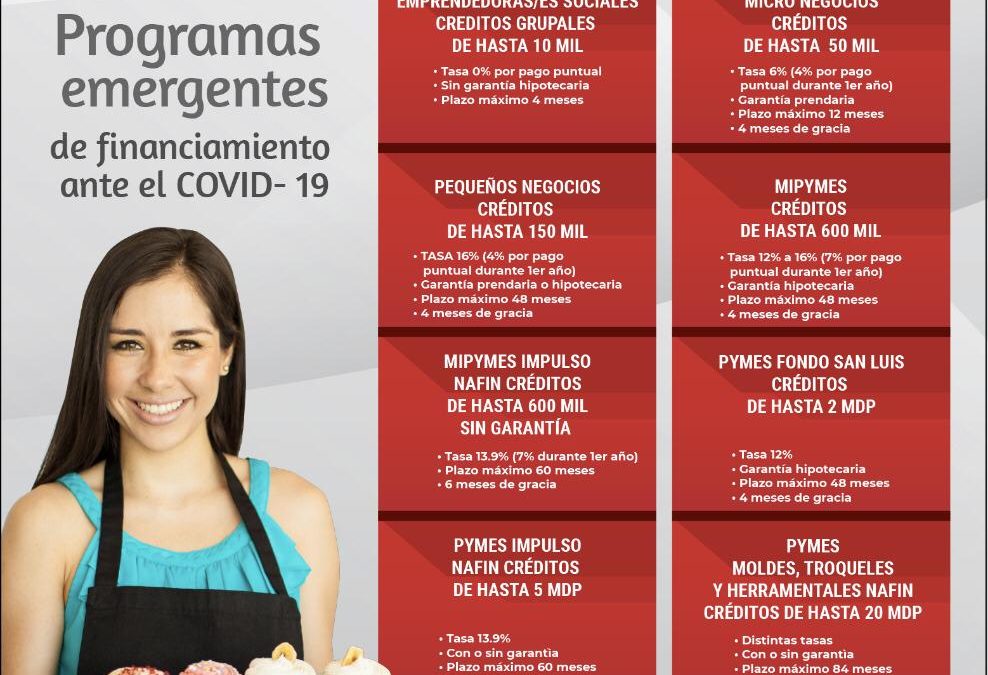 CON 8 PROGRAMAS DE CRÉDITOS EMERGENTES GOBIERNO DEL ESTADO APOYA A MIPYMES POTOSINAS DURANTE PANDEMIA DE COVID-19: SIFIDE.