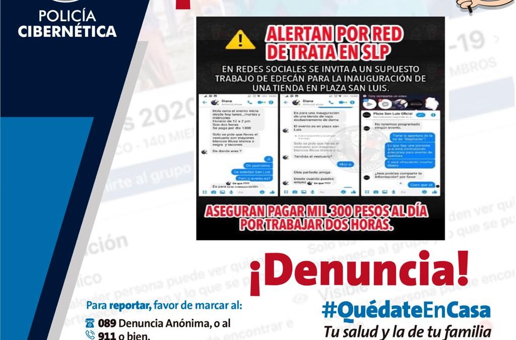 ADVIERTE SSPE SOBRE DELITOS DISFRAZADOS EN REDES COMO OFERTAS DE EMPLEO.