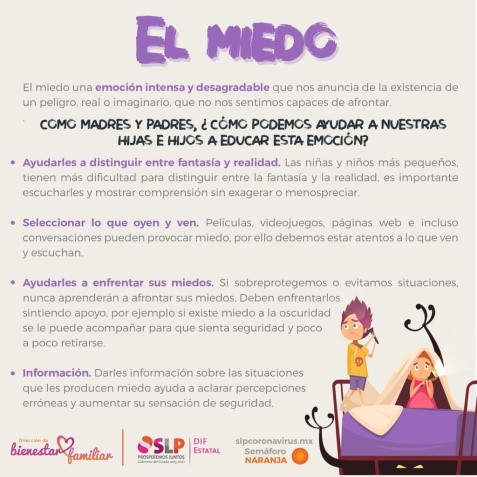 DIF ESTATAL EMITE RECOMENDACIONES PARA QUE NIÑAS, NIÑOS Y JÓVENES ENFRENTEN SUS MIEDOS.