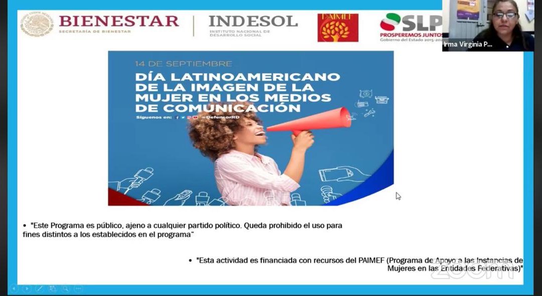 IMES OFRECIÓ PLÁTICA EN LÍNEA PARA RECORDAR “EL DÍA LATINOAMERICANO DE LA IMAGEN DE LA MUJER EN LOS MEDIOS DE COMUNICACIÓN”