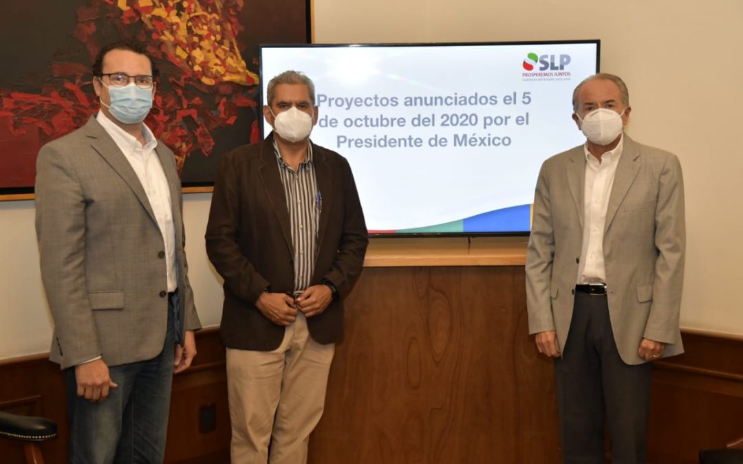 TRAS GESTIONES DE JUAN MANUEL CARRERAS, ANUNCIAN PROYECTOS DE INFRAESTRUCTURA PARA SLP POR MAS DE 13 MIL MDP.