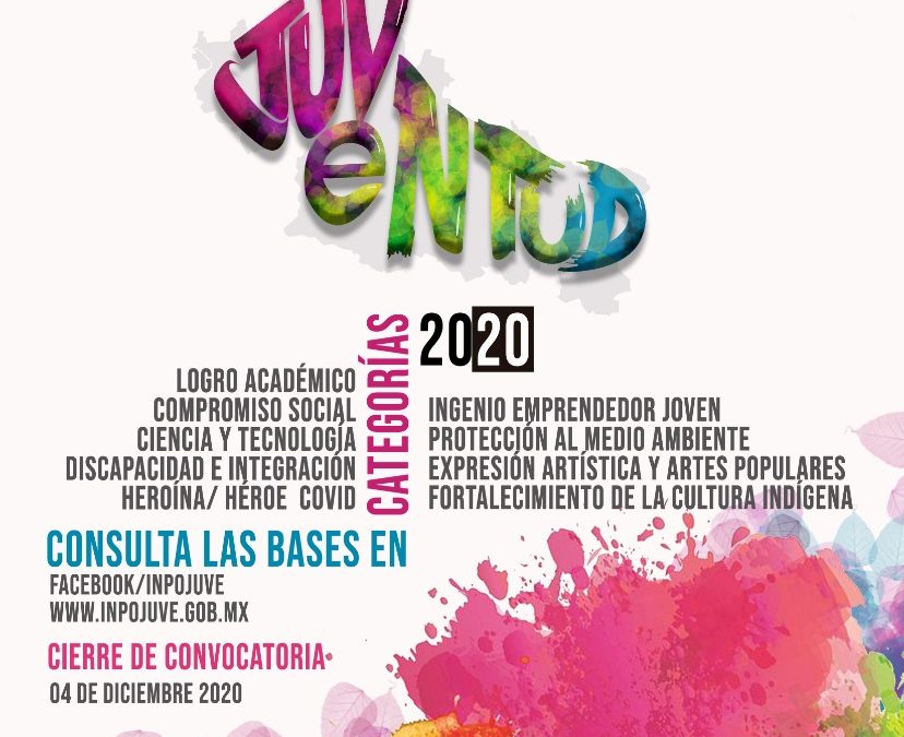 EL INSTITUTO POTOSINO DE LA JUVENTUD INVITA A PARTICIPAR EN EL PREMIO ESTATAL DE LA JUVENTUD 2020.