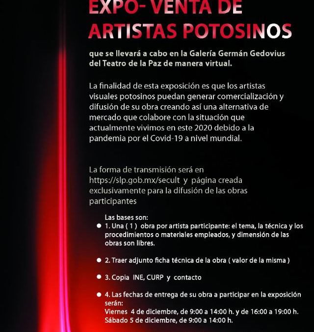 SECULT INVITA A EXPO-VENTA DE ARTISTAS POTOSINOS Y POTOSINAS