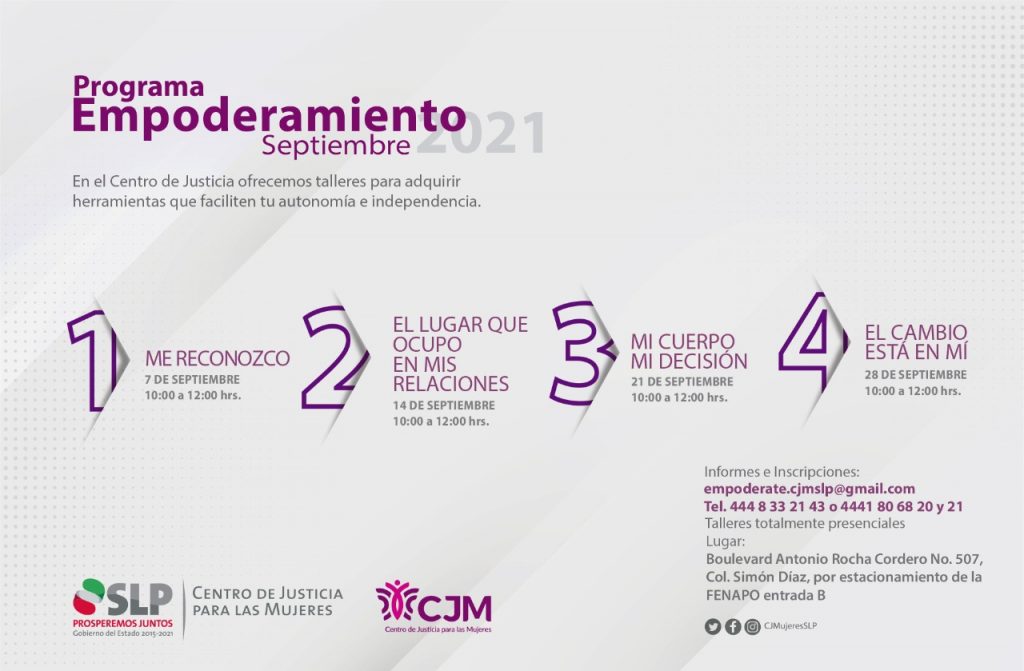 EN SEPTIEMBRE, CJM INICIA NUEVO CICLO DE TALLERES DE EMPODERAMIENTO
