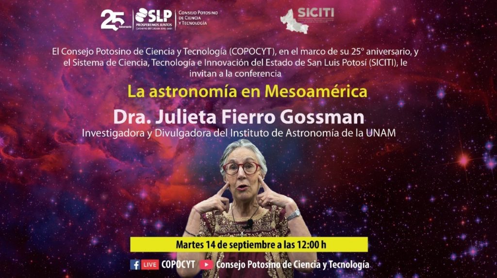 COPOCYT INVITA A LA CONFERENCIA VIRTUAL “LA ASTRONOMÍA EN MESOAMÉRICA”