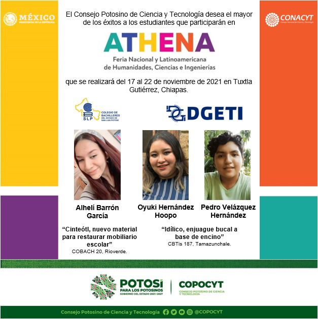 ESTUDIANTES DE COBACH Y CBTIS PARTICIPARÁN EN FERIA DE CIENCIAS ATHENA