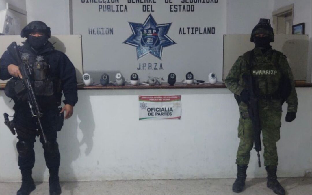 POLICÍA ESTATAL Y SEDENA DESMANTELAN RED PRIVADA DE VIDEOVIGILANCIA UTILIZADA POR UN GRUPO CRIMINAL