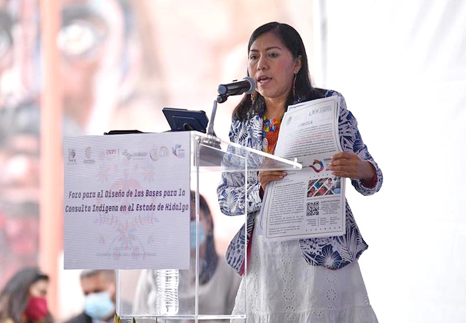 DIP. BERNARDA REYES PARTICIPÓ EN EL FORO PARA EL DISEÑO DE LAS BASES PARA LA CONSULTA INDÍGENA DEL ESTADO DE HIDALGO