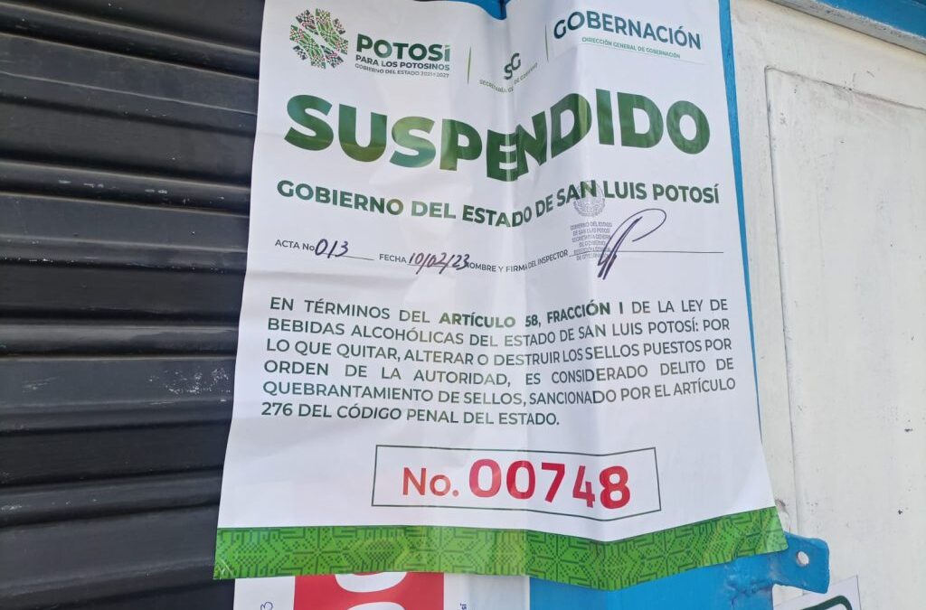 CLAUSURA GOBERNACIÓN ESTABLECIMIENTO POR DETONACIÓN DE ARMA DE FUEGO