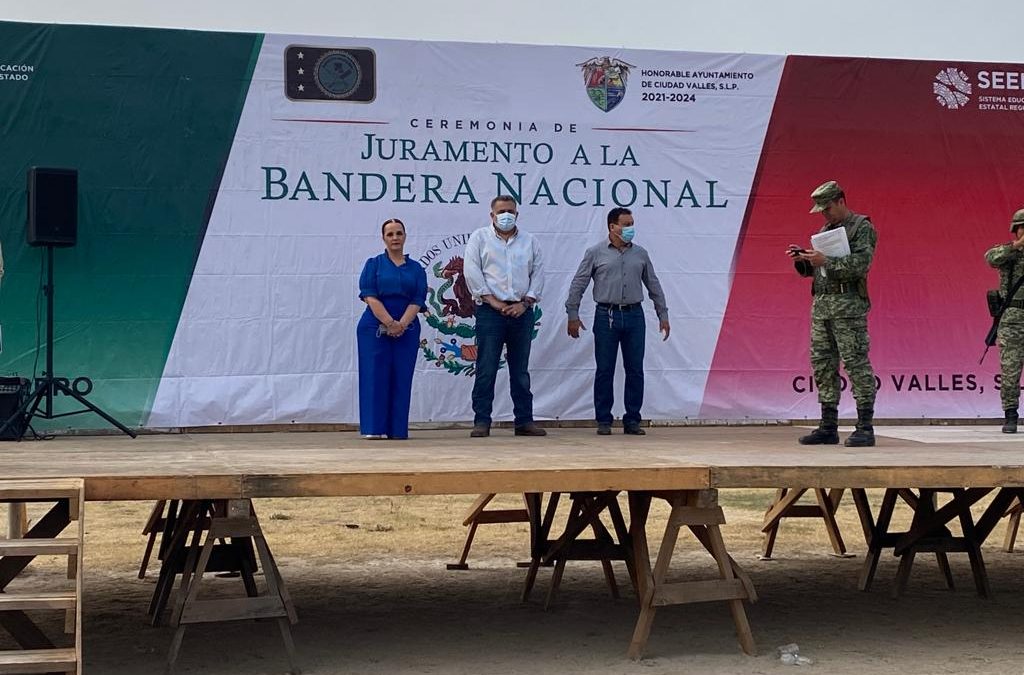 TODO LISTO PARA CEREMONIA DE JURAMENTO DE BANDERA EN CIUDAD VALLES