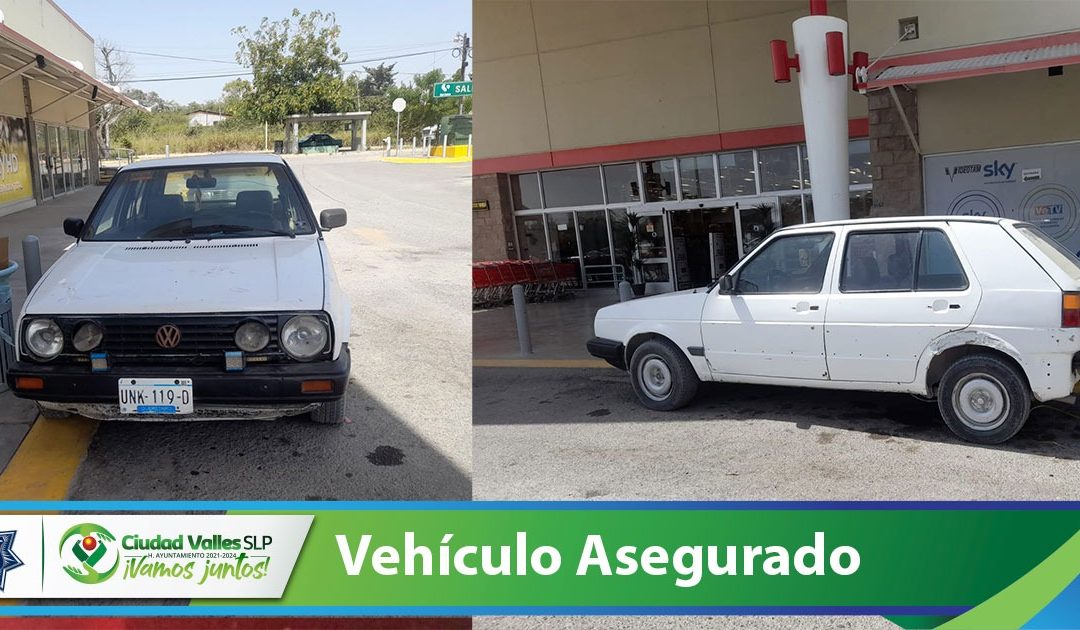 POLICÍA MUNICIPAL DETECTA VEHÍCULO CON PLACAS SOBREPUESTAS