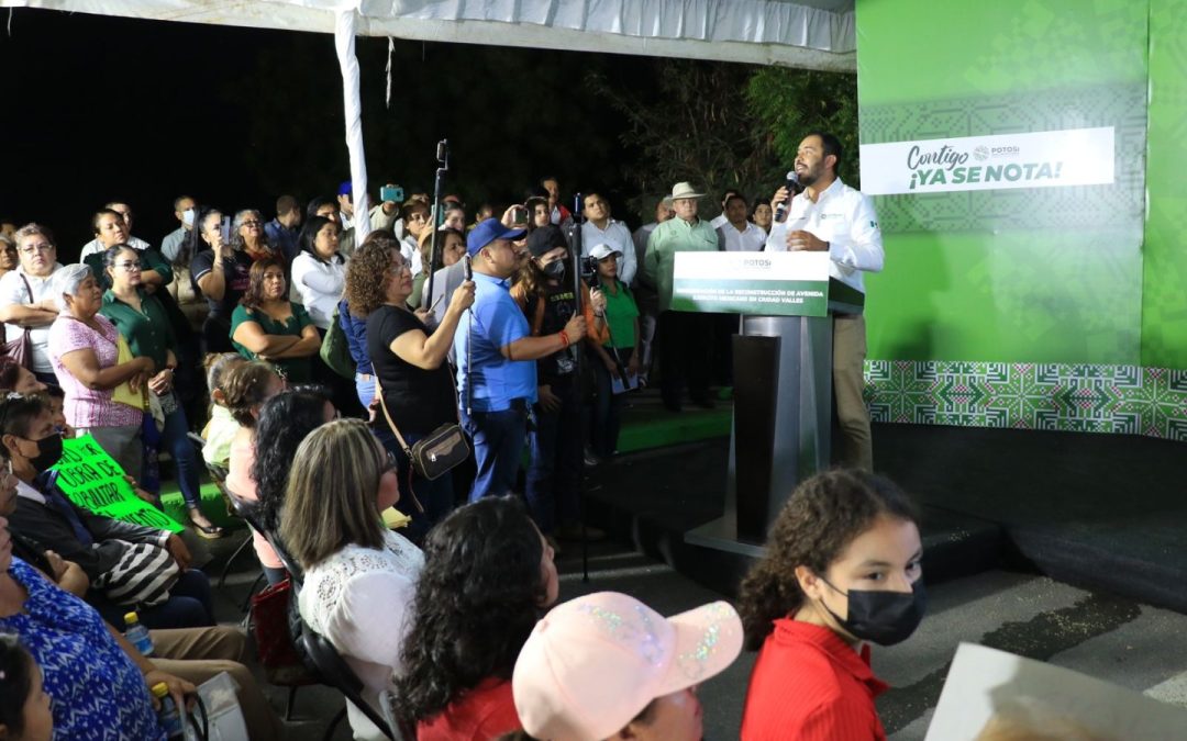 INAUGURA IGNACIO SEGURA MORQUECHO REHABILITACIÓN DE AVENIDA EJÉRCITO MEXICANO EN VALLES