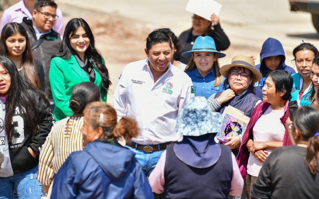 RICARDO GALLARDO SÍ CUMPLE PROMESAS RECONOCEN HABITANTES DE LAS FLORES Y LOS PINOS