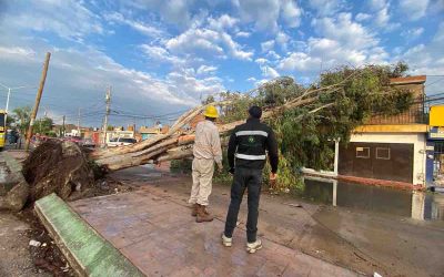ATENDIÓ PROTECCIÓN CIVIL ESTATAL AFECTACIONES POR LLUVIAS