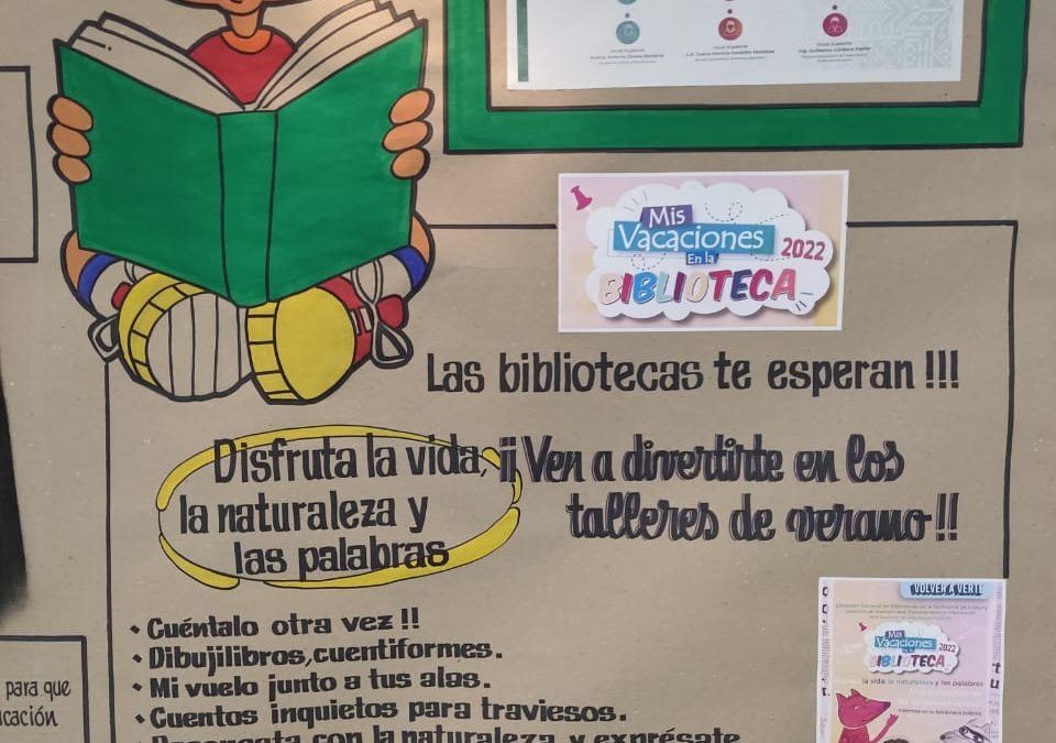 PROMUEVE ESTADO ACTIVIDADES EN BIBLIOTECAS DURANTE VACACIONES