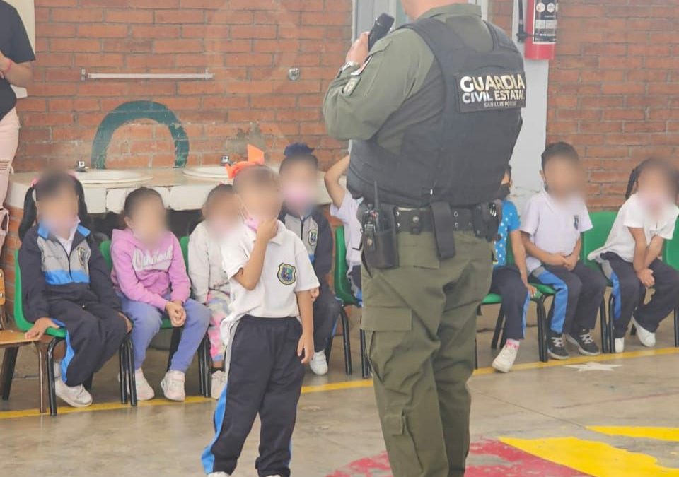 GUARDIA CIVIL ESTATAL BRINDA TOTAL APOYO A NIÑEZ POTOSINA CON CAMPAÑAS DE PREVENCIÓN