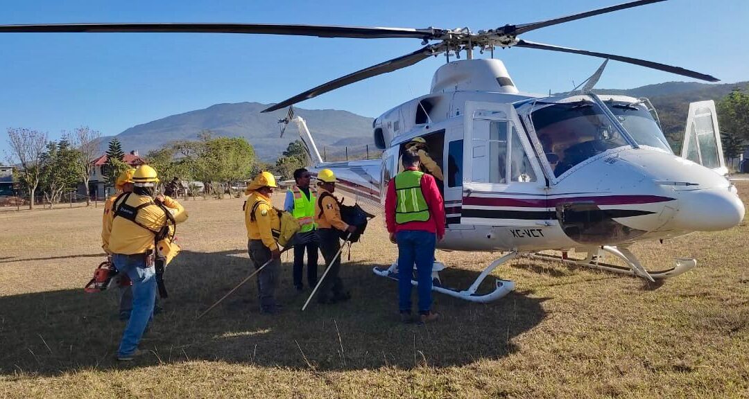 AERONAVE DE GOBIERNO SE SUMA A COMBATE DE INCENDIOS FORESTALES