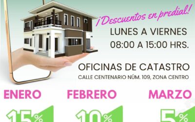 GOBIERNO MUNICIPAL DE TAMUÍN APLICARÁ DESCUENTOS EN PAGO OPORTUNO DE PREDIAL