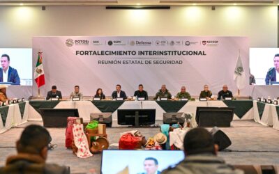 ENCABEZA RICARDO GALLARDO CARDONA REUNIÓN DE SEGURIDAD CON AYUNTAMIENTOS