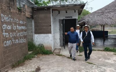 MARCELINO BAUTISTA SUPERVISÓ AVANCES DE LA CONSTRUCCIÓN DEL TECHADO DE LA CANCHA DE BASQUETBOL DEL ESTADIO MUNICIPAL