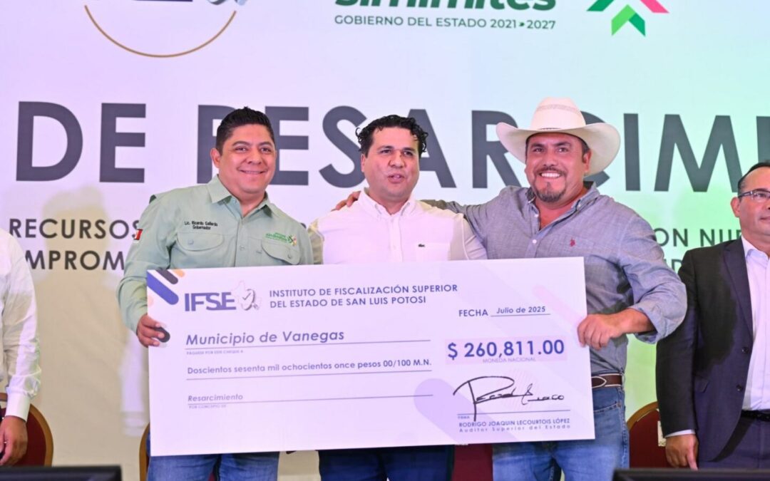 RICARDO GALLARDO DEVUELVE DINERO PÚBLICO ROBADO POR LA HERENCIA MALDITA