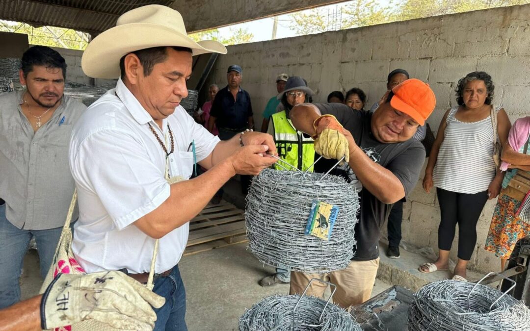 GOBIERNO MUNICIPAL DE TAMUÍN REALIZÓ SEGUNDA ENTREGA REMESA DE ROLLOS ALAMBRE DE PÚAS COMO APOYO AL CAMPO