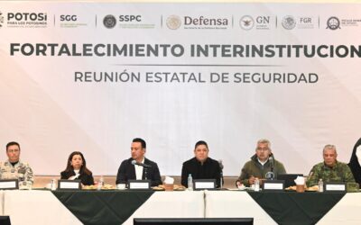 ENCABEZA RICARDO GALLARDO CARDONA REUNIÓN DE SEGURIDAD CON AYUNTAMIENTOS