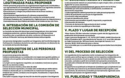 El Gobierno Municipal de Tamuín invitan a toda la población a participar en la Convocatoria Pública para proponer candidatas y candidatos a integrar la Comisión de Selección Municipal del Comité Municipal de Participación Ciudadana del Sistema Estatal Anticorrupción.