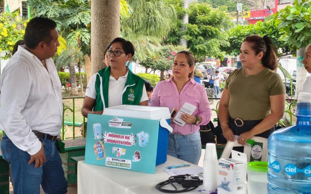 GOBIERNO ESTATAL REFUERZA PREVENCIÓN CON PUNTOS DE HIDRATACIÓN EN LA HUASTECA