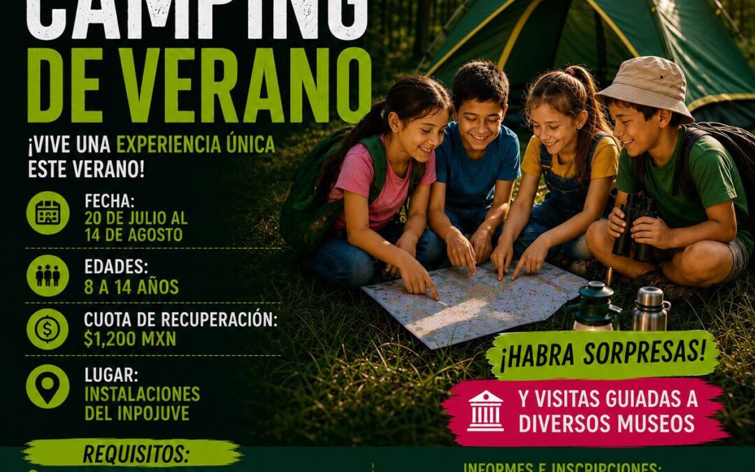 INPOJUVE ABRE CAMPING DE VERANO PARA NIÑAS Y NIÑOS